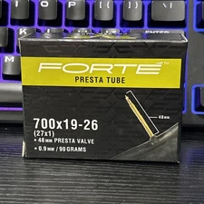 Forte Road Bike Bicycle Inner Tube 700 x 19-26 Presta 48mm Valve 