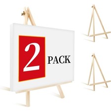 2 Pack 14 Inch Wood Easels, Tabletop Easels, ...