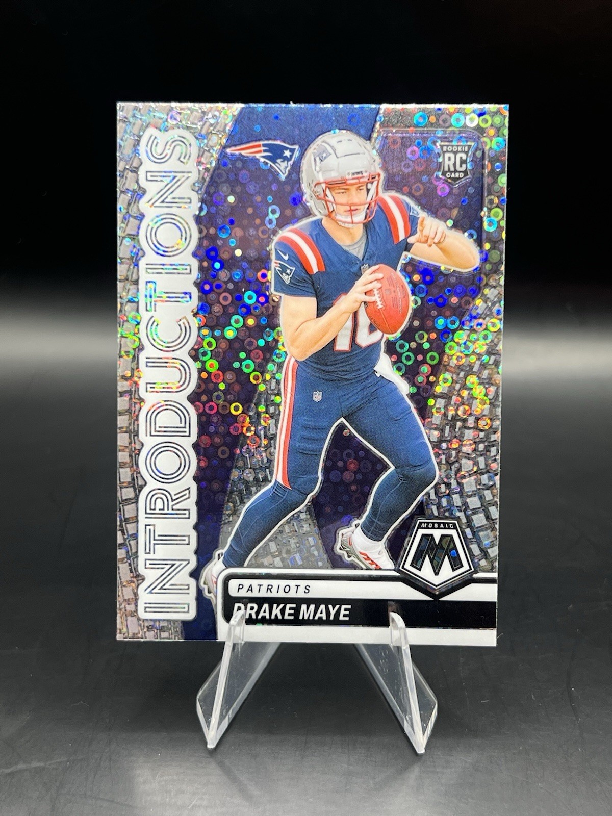 2024 Panini Mosaic Introductions No Huddle Disco Prizm RC Rookie DRAKE MAYE