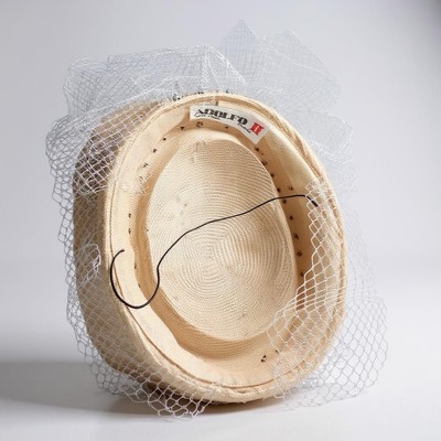 Adolfo Beige Hat with White Rose Detail 3 Vintage Women main image 3