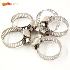 100 Pack Adjustable 1/2"-3/4" Stainless Steel Drive Hose Clamps Fuel Line Worm