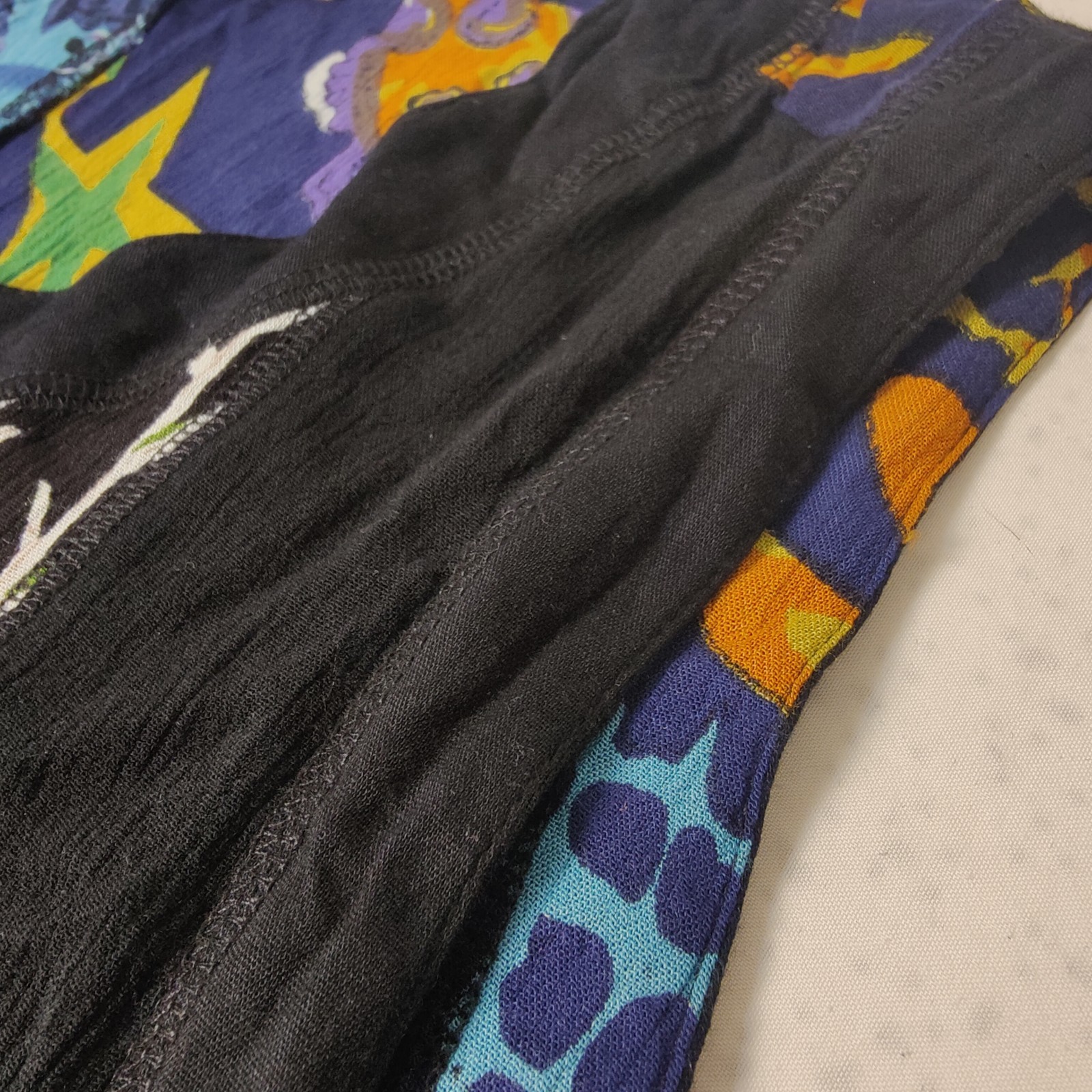 LA Cera patchwork dress with pockets button Up si… - image 16