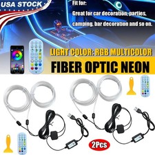 2x2M RGB LED Car Interior Atmosphere Neon Light Strip App Control For Audi S5 TT