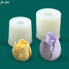 For Fun 3D Tulip Flower Bud Silicone Candle Molds Aromatherapy Candles Handmade
