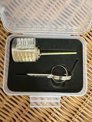 Cutaway Transparent Practice Lock Cylinder Training Lock w/ Keys