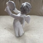 Vintage Nao Lladro Spain porcelain figurine Angel w  Tambourine Pre Owned  — photo 5