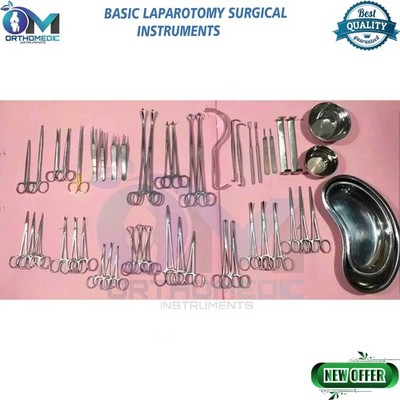 50Pcs General Surgery Basic Laparotomy Surgical Instruments Set