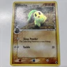 2006 Pokemon CHIKORITA Ex Dragon Frontiers Set REVERSE HOLO Stamped Card 44/101