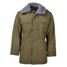 Giacca parka originale esercito ceco M85 con fodera e cappuccio verde oliva