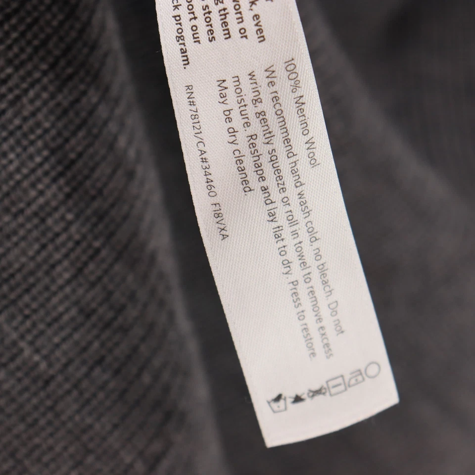 Eileen Fisher Merino Wool Knit Sweater Dress Womens Size L Carcoal Long Sleeve - Image 4 of 4