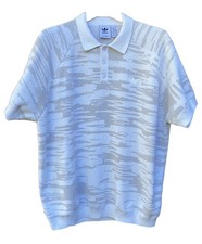 Adidas Originals X NORA VASCONCELLOS Knitted Polo Jersey XL White/Bliss