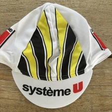 SYSTEME U Cycling Cap - 100% Wicking Polyester NEW Free Shipping !!