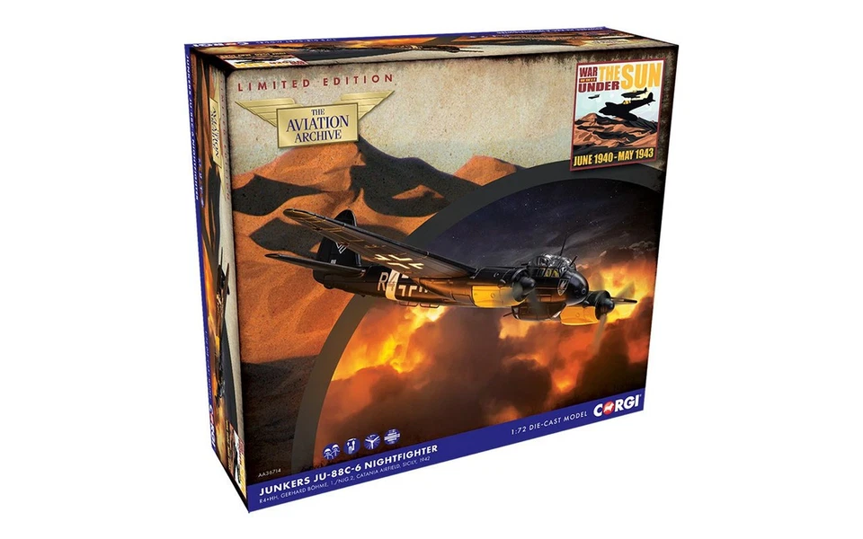 Corgi 1:72 German Junkers Ju 88C-6 Medium Bomber, AA36714 - Image 4 of 4