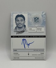 2023 Prestige Michael Wilson NFL Passport Signature RC AU (On Card)