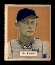 1949 Bowman #132 Al Evans Script RC EXMT X3089265