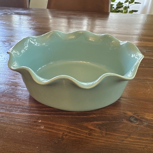 Stoneware Grestel Portugal Blue Scalloped Fluted Edge Casserole Dish Baker Bowl - Picture 4 of 7