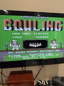 Championship Bowling - 1989 NES Nintendo Game - & Manual - TESTED!