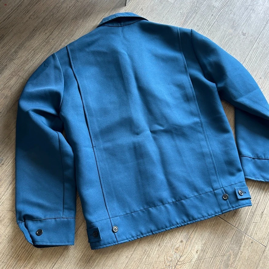 VINTAGE 80s | Aero Mode Blue Mechanic Work Shop Jacket sz S - product detail image 7
