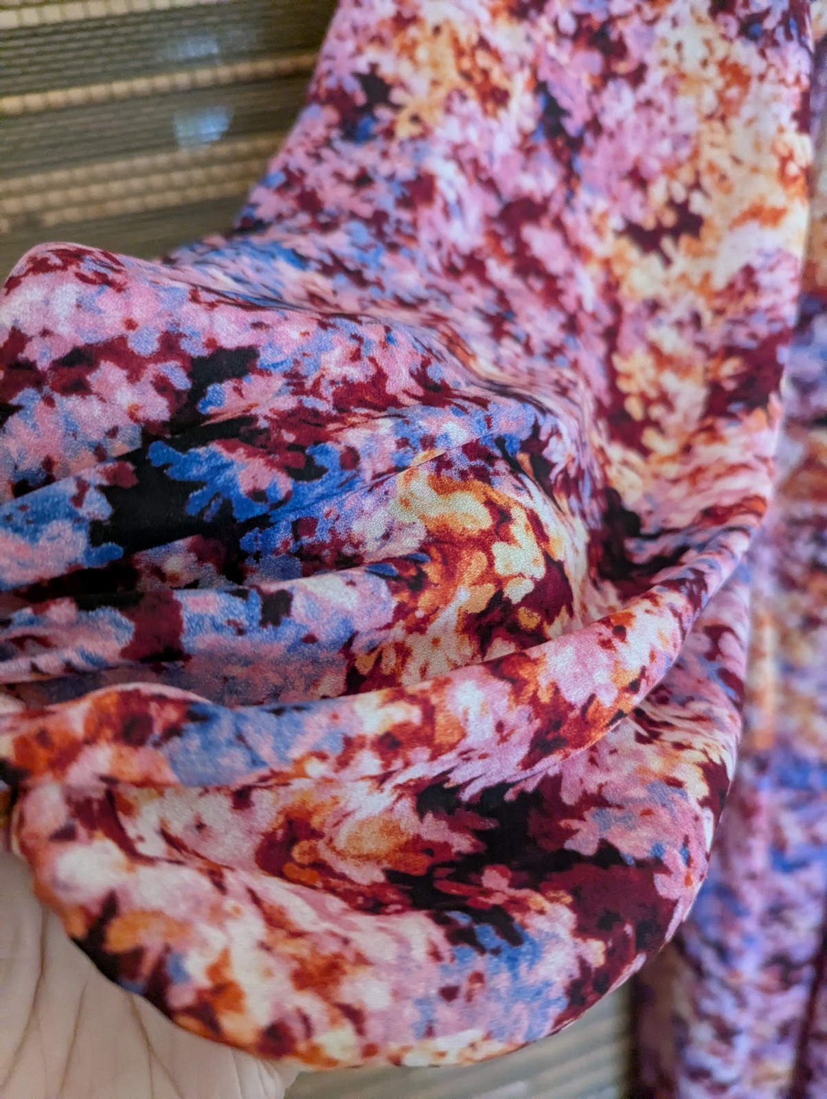 Show Me Your Mumu Size M 8-10 Purple Pink Blue Gold Floral Fairy Maxi Wrap Dress