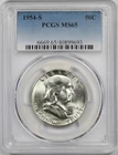 1954-S 50C PCGS MS 65 Franklin Half Dollar