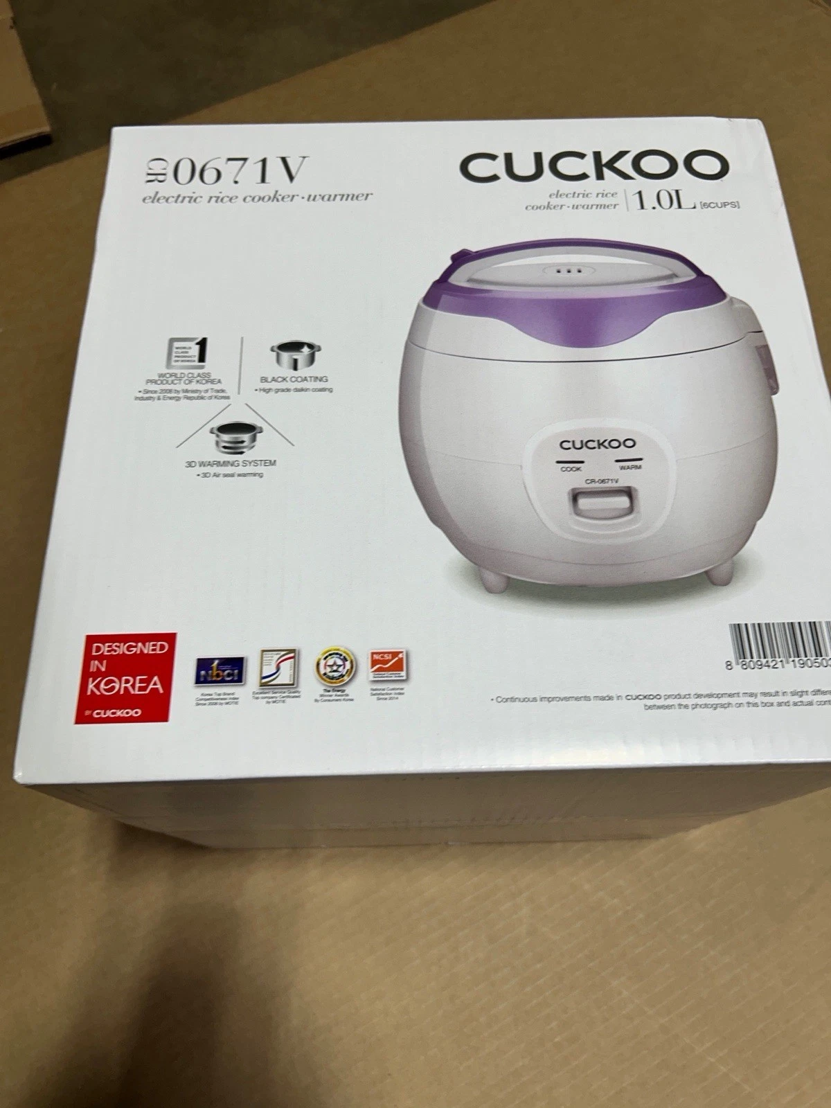 CUCKOO Electric Rice Cooker/ Warmer 1.0L( 6 Cups)