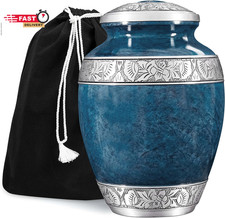 GSM Brands Cremation Urn for Adult Human Ashes - Large Handcrafted Funeral Memor