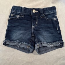 Justice Frayed Denim Shorts with Pockets Youth Girls Size 8 Slim