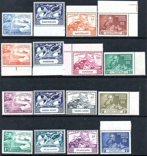 BRITISH AFRICA 1949 U P U SETS x EIGHT  *** SUPERB M N H ***