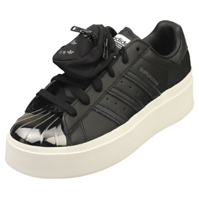 Adidas Superstar Bonega Femme Baskets Platforme en Cuir Noir et