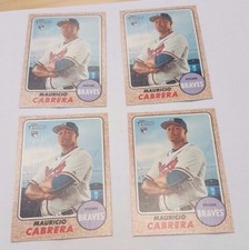 2017 Heritage High Number #556 Mauricio Cabrera 4 Count Rookie Card Lot Braves