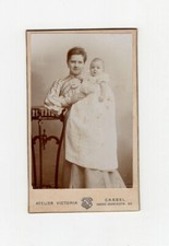 CDV Foto Feine Dame mit Baby - Kassel um 1900