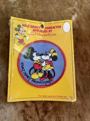 Vintage Walt Disney Character Appliques by Streamline   Mickey & Minnie Mouse