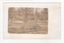Unidentified 4 Women Sitting On Top Of Military Cannon RPPC