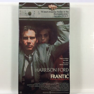 Frantic VHS 1988 Harrison Ford Roman Polanski