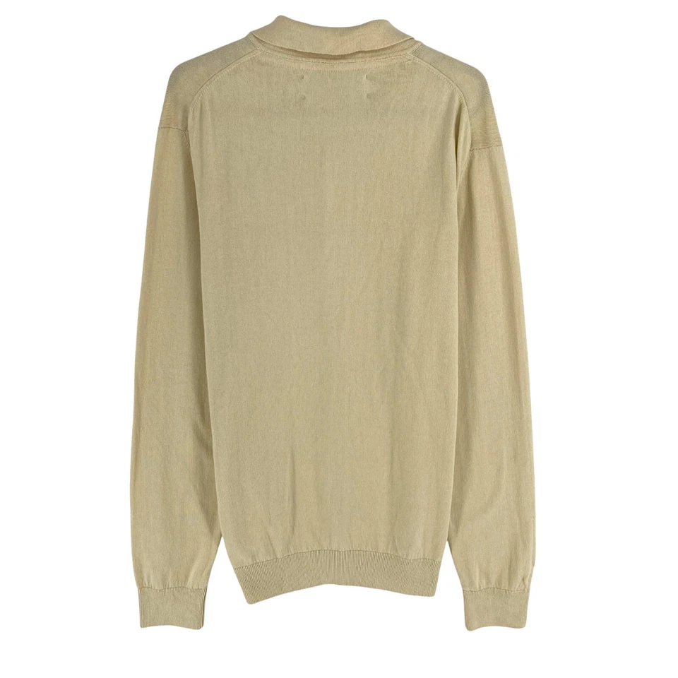 Chevignon Men Beige Logo Polo Sweatshirt Jumper Size L - Image 3 of 4