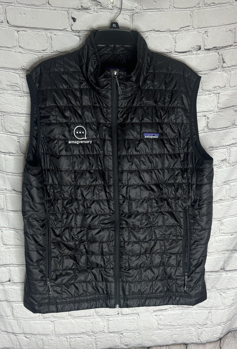 Patagonia Mens Nano Puff Vest Full Zip Primaloft Quilted Black