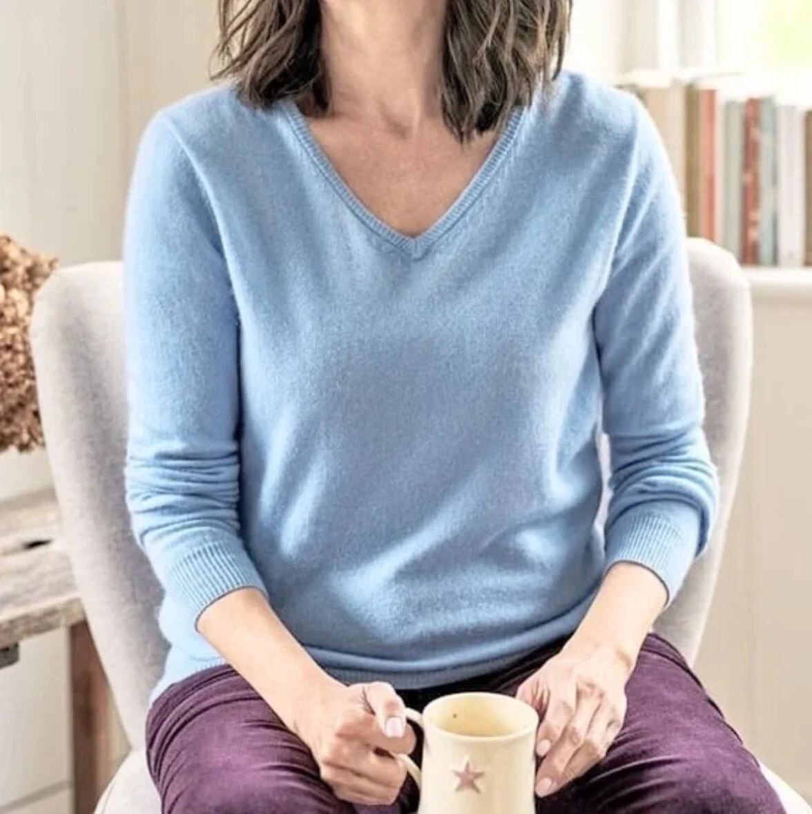 Sutton studio light blue cashmere sweater | eBay