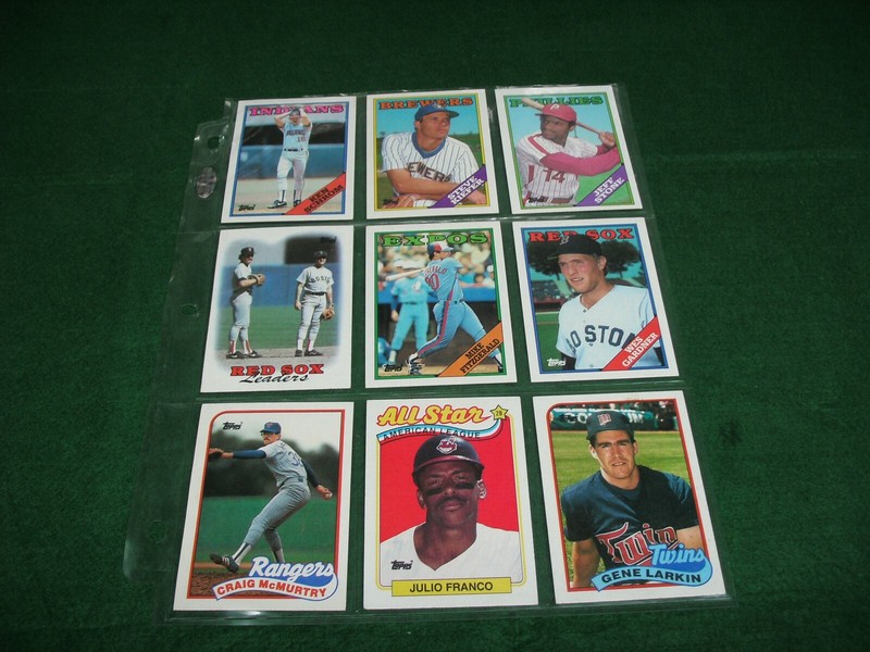 I HAVE A 9 CARD LOT OF BASEBALL CARDS!! JULIO FRANCO, KEN SCHROM AND MORE!!