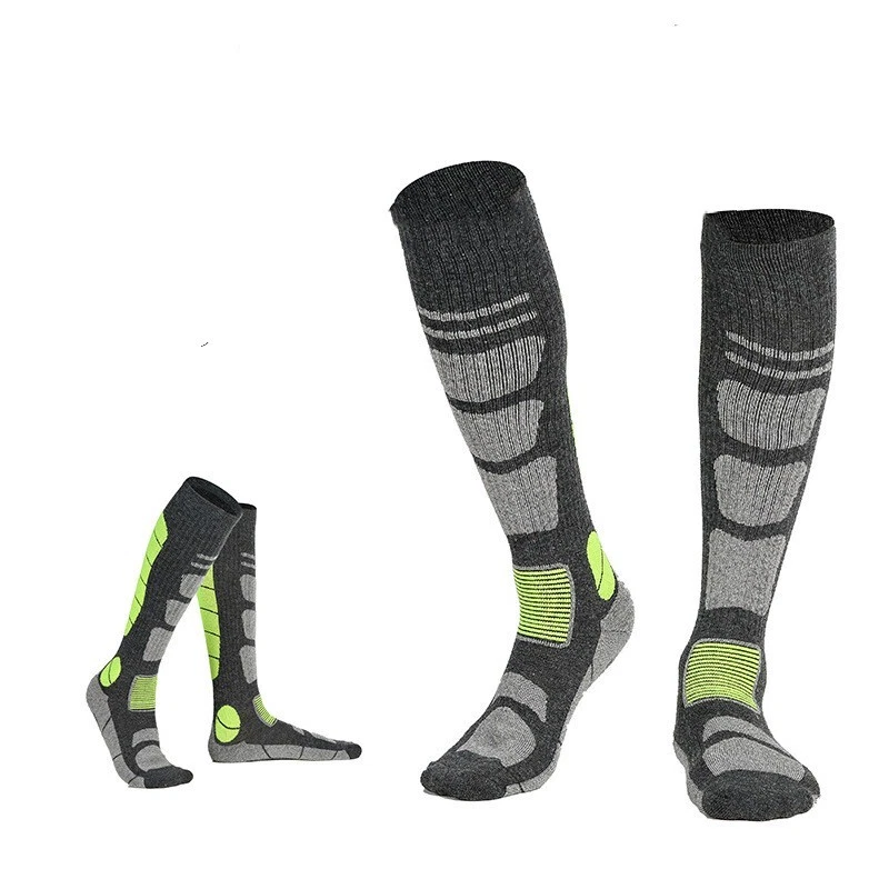 Merino Wool Thermal Ski Warm Thick Knee High Men Heavy Duty Boots Winter Socks - Image 3 of 4