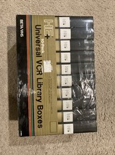 Jasco HE 10-Pack Universal VCR Library Boxes VHS / Beta Storage Boxes HE8698