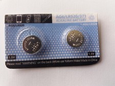 pack of TWO 370 SR920W 371 SR920SW AG6 LR920 CX69 1.5V Alkaline Watch Batteries