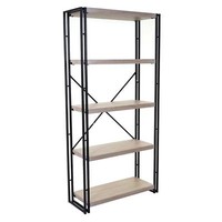 BüCherregal MCW-A27, Standregal Wohnregal, 165X80Cm 3D-Struktur Eiche Optik