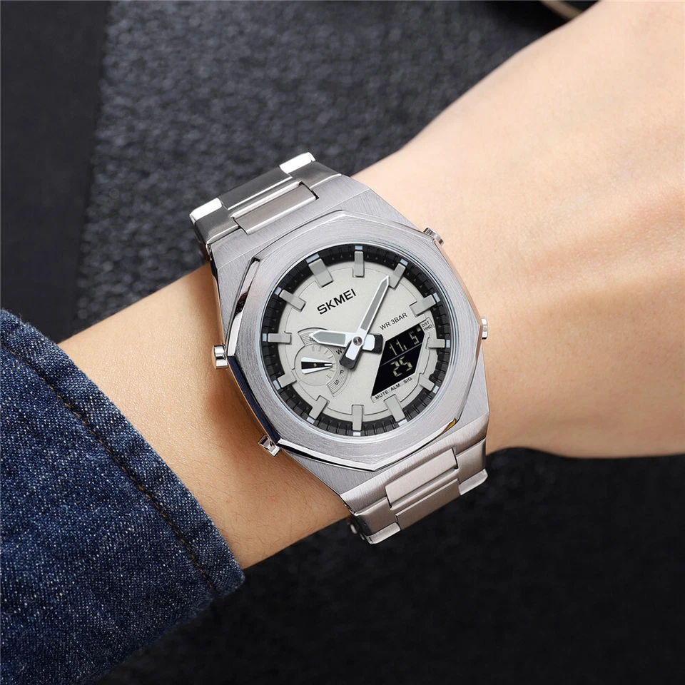 SKMEI Men Watch Luxury Military Wristwatch LED Digital Quartz Sport Watches Male - Image 3 of 4