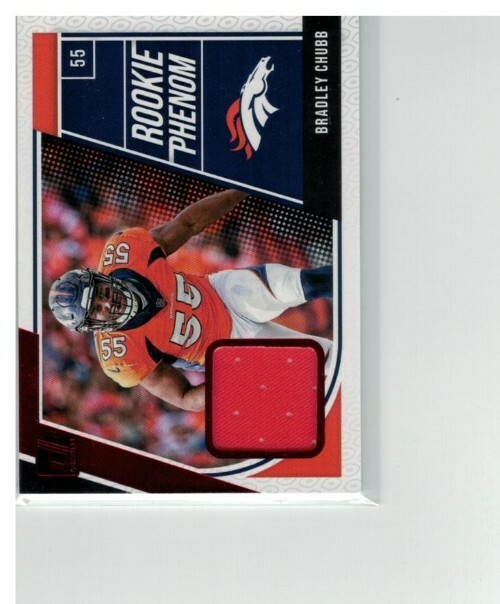 2018 Panini Donruss Phenom Jerseys Red Bradley Chubb #19 Rookie