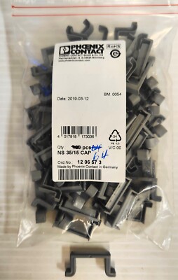 Phoenix Contact NS 35/15 CAP DIN Rail End Piece (Lot of 64)