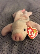 Ty Beanie Baby Squealer, Dob 4-23-93, P.V.C. Pellets - Retired 
