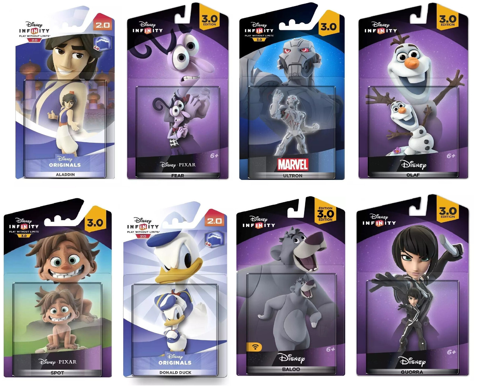 Marvel Disney Infinity Mini Characters Action Figures 3.0 - Pack of X8 Kids Toy