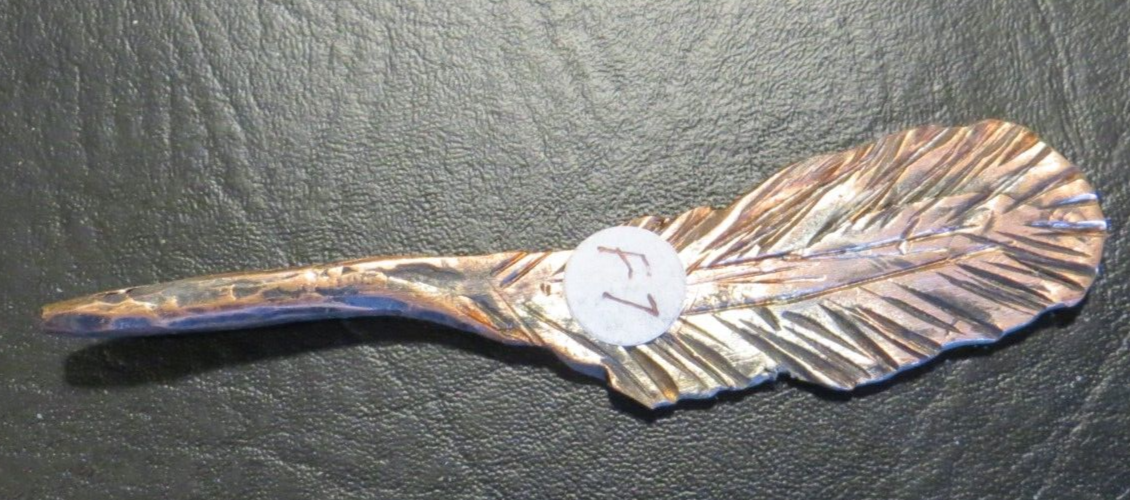 feather hand forged copper 4