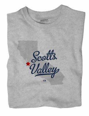 Scotts Valley California CA T-Shirt MAP