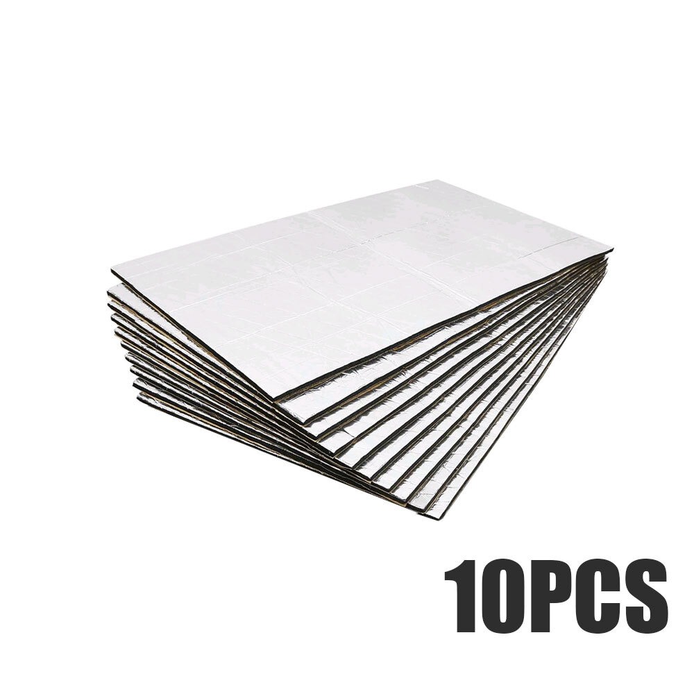 10pcs 5mm Sound Deadener Heat Insulation Mats Car Hood Insulation